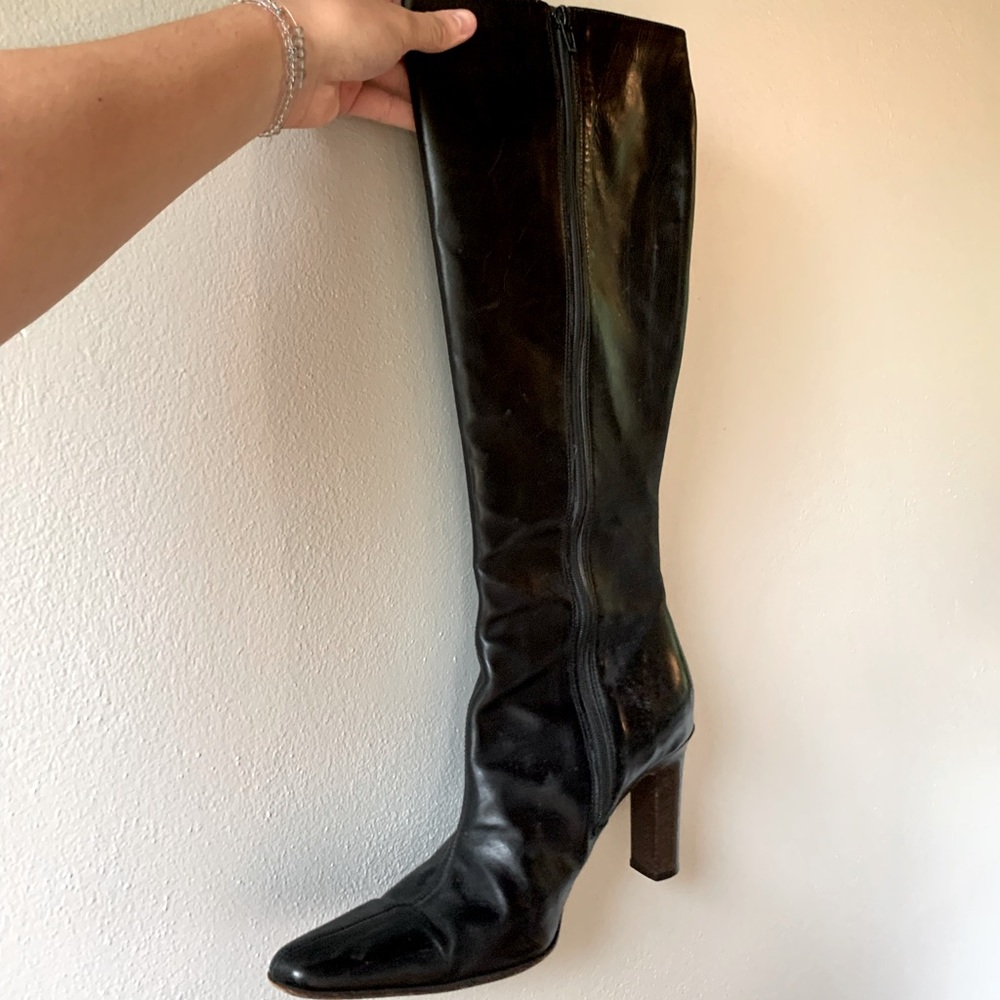 Leather Knee High J. Crew Black Boots